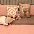 Sadyaska Candy Land Coral and Taupe Kids 10 Pcs Bedding Set