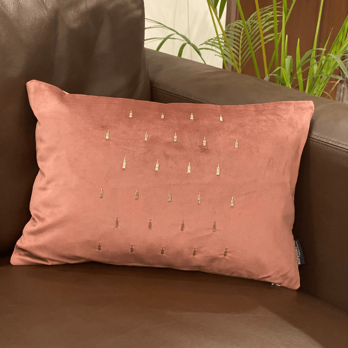 Sadyaska Decorative Chandelier Blush Velvet 12x18 1 Pcs Cushion Cover