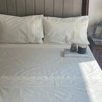 Sadyaska Chantilly Ivory Embroidered Lace Set 1 Pcs Bedsheet