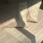 Sadyaska Chantilly Mocha Embroidered Lace Set 1 Pcs Bedsheet