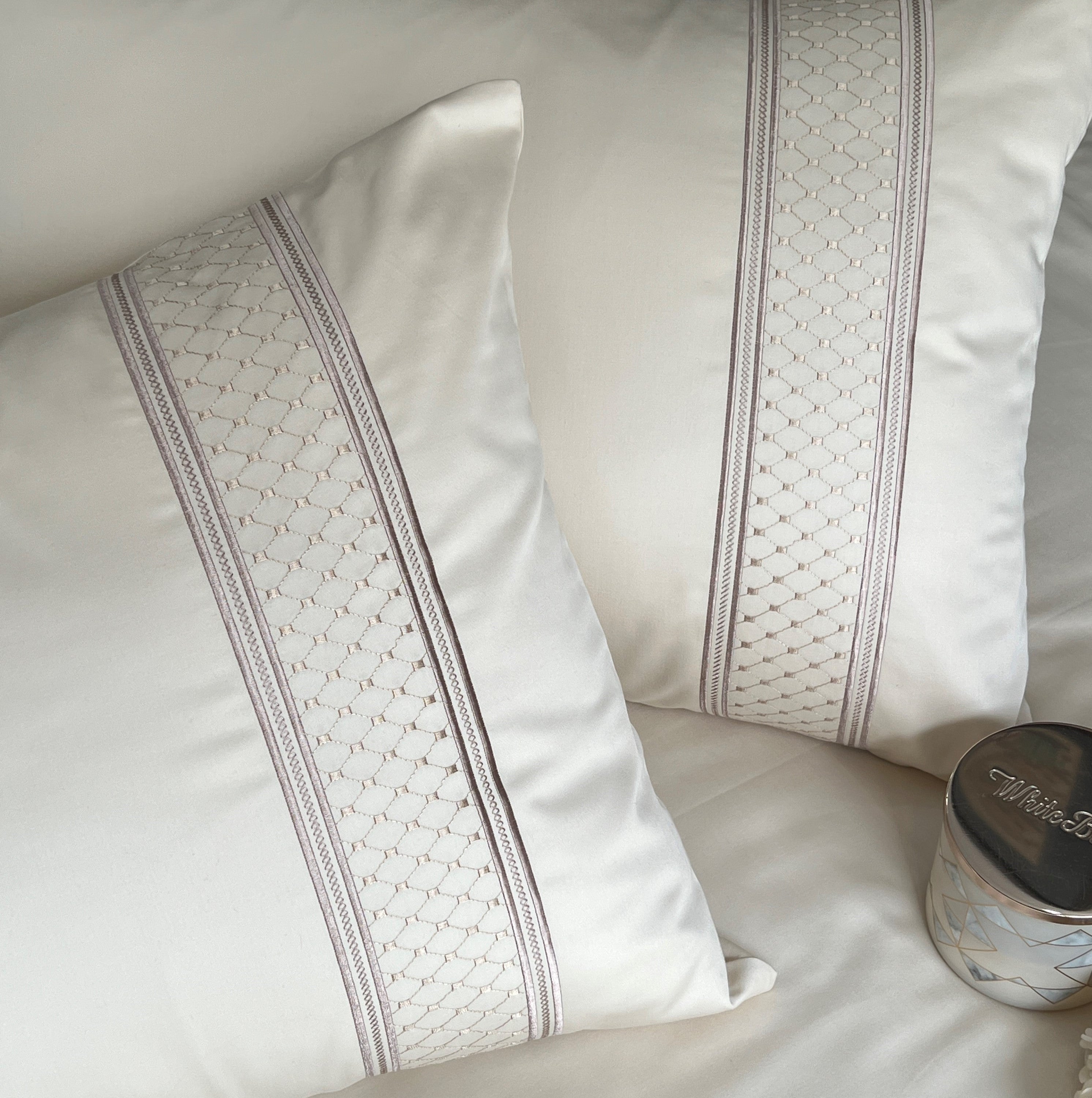 Sadyaska 600TC Cotton Checkers Beige Beyond Set 1 Pcs Bedsheet