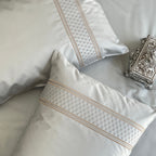 Sadyaska 600TC Cotton Checkers Pearl Grey Beyond Set 1 Pcs Bedsheet