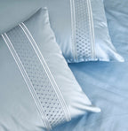 Sadyaska 600TC Cotton Checkers Sea Blue Beyond Set 1 Pcs Bedsheet