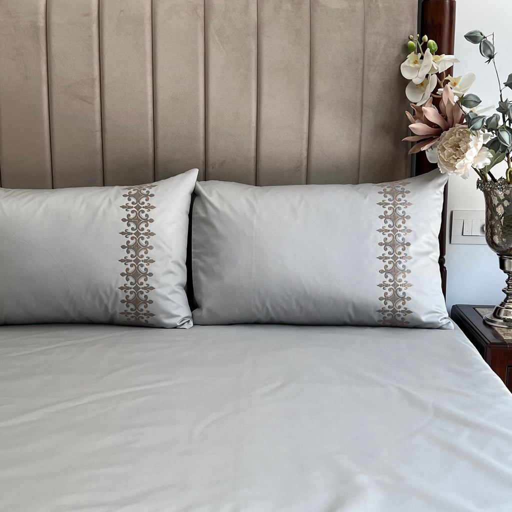 Sadyaska 600TC Cotton Crown Pearl Grey Beyond Set 1 Pcs Bedsheet