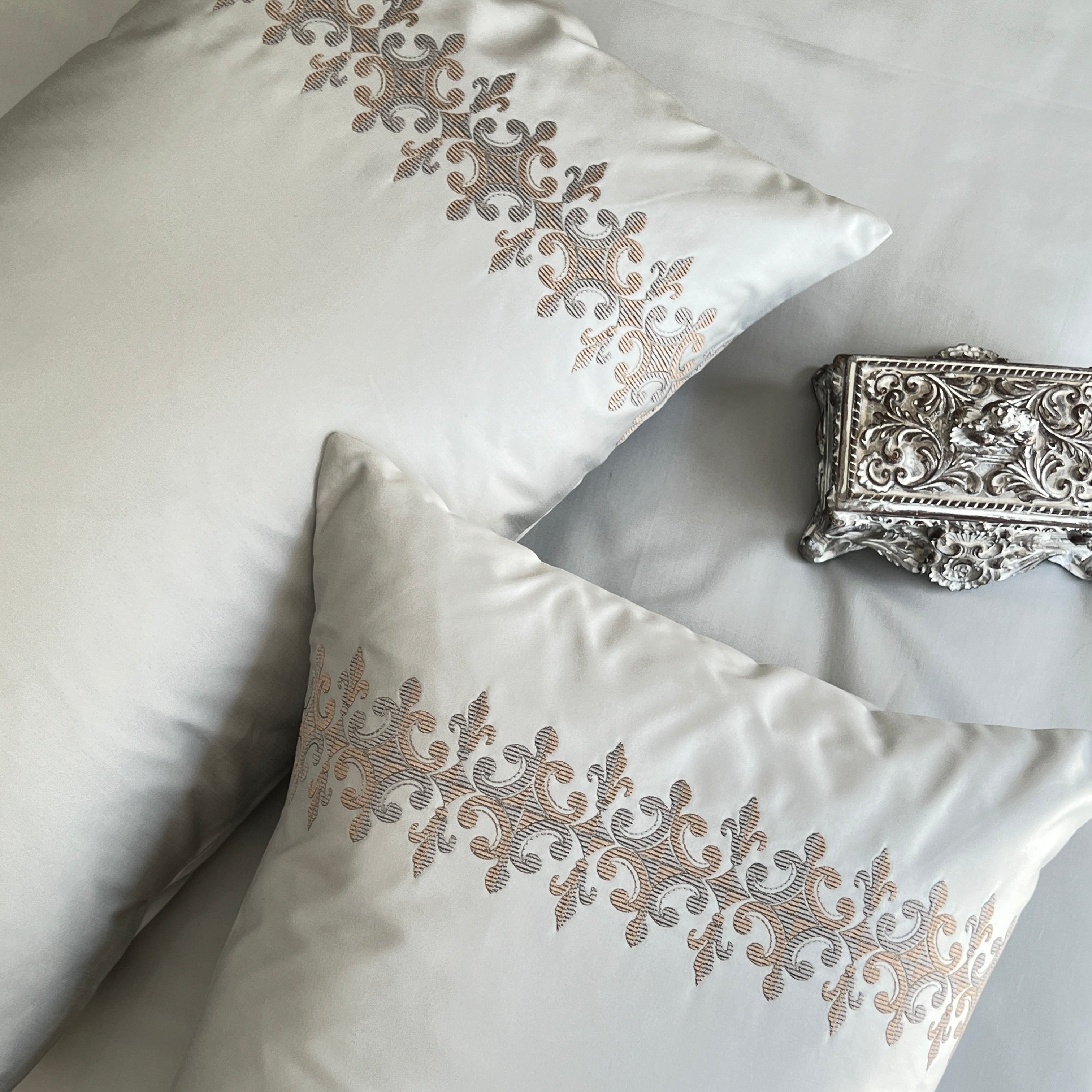 Sadyaska 600TC Cotton Crown Pearl Grey Beyond Set 1 Pcs Bedsheet