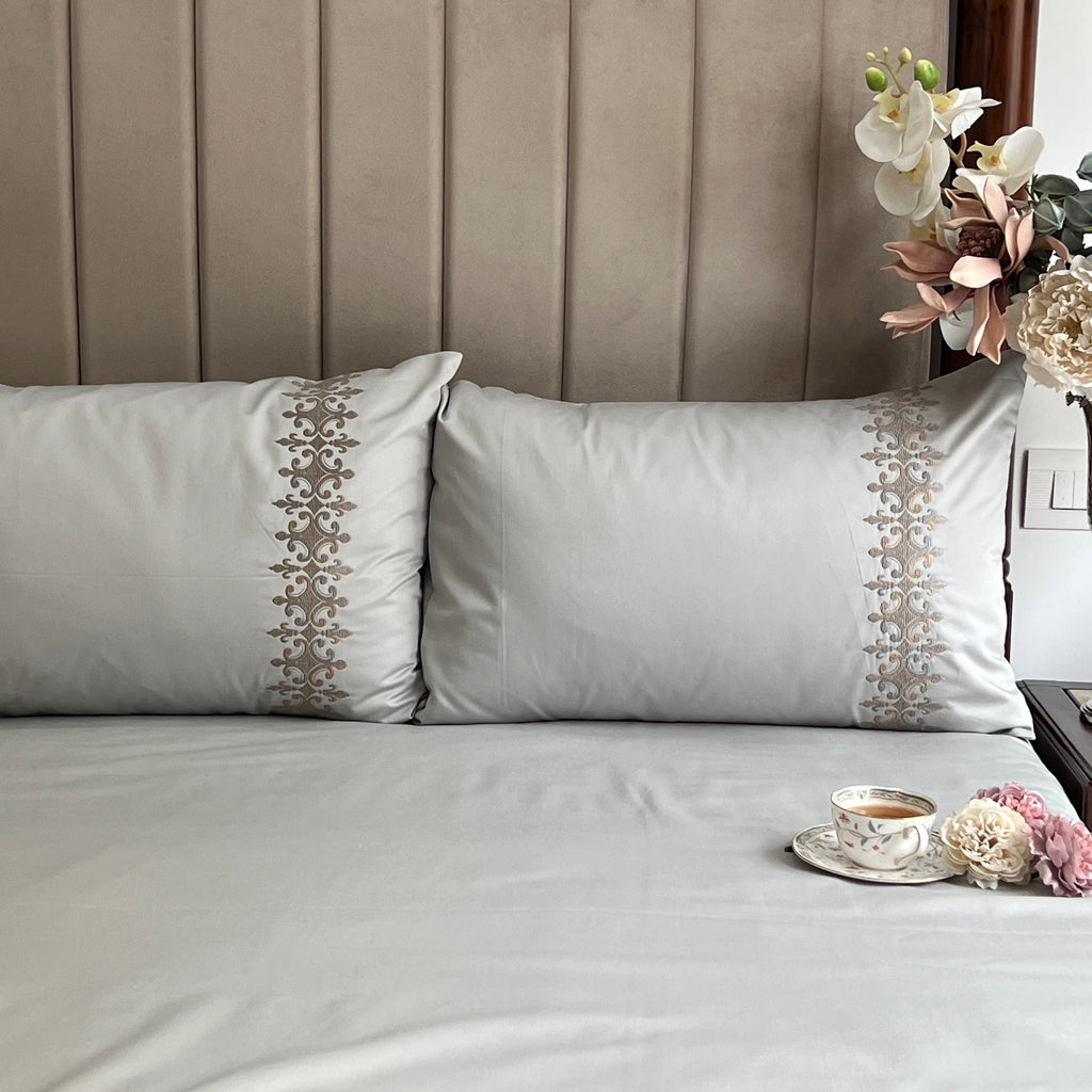 Sadyaska 600TC Cotton Crown Platinum Beyond Set 1 Pcs Bedsheet