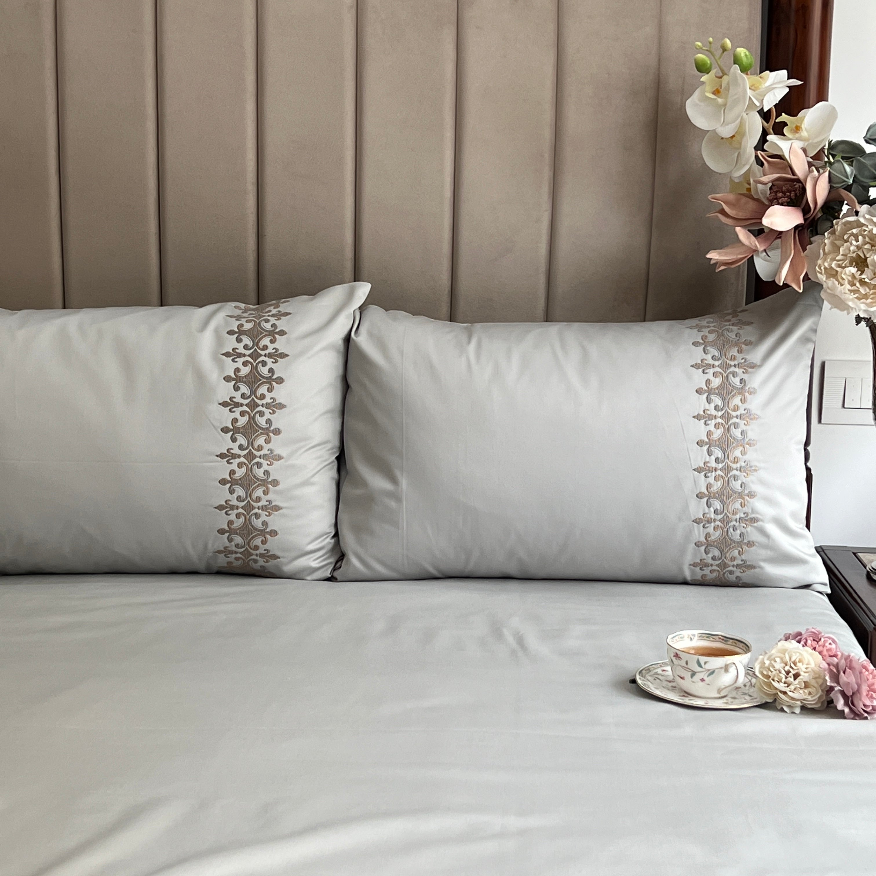 Sadyaska 600TC Cotton Crown Platinum Beyond Set 1 Pcs Bedsheet