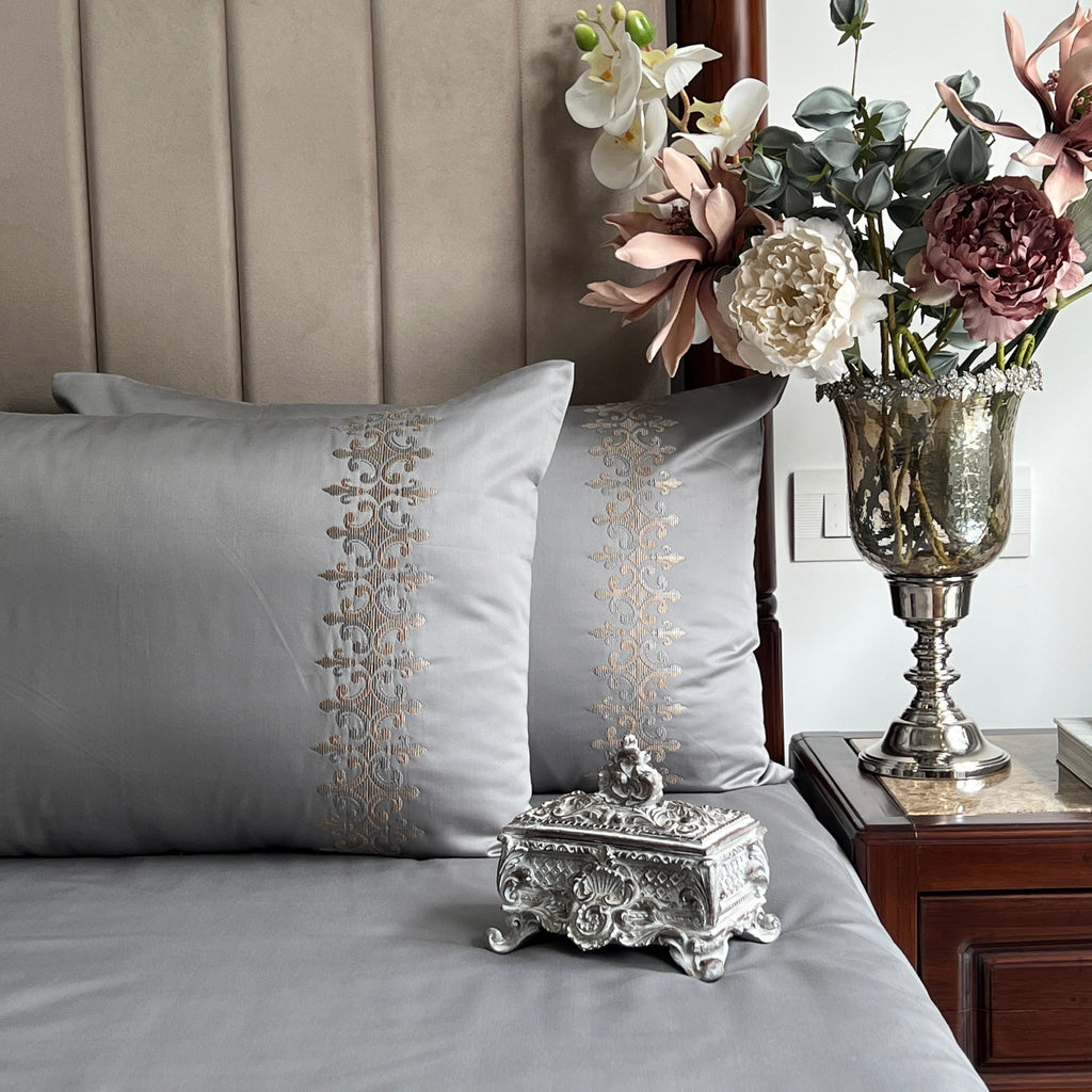 Sadyaska 600TC Cotton Crown Steel Grey Beyond Set 1 Pcs Bedsheet