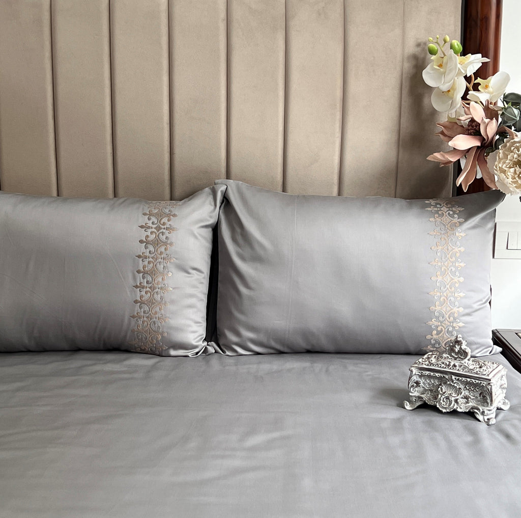Sadyaska 600TC Cotton Crown Steel Grey Beyond Set 1 Pcs Bedsheet