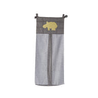 Little Maspar Printed Hippo Print Diaper Stacker Bag Yellow