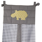 Little Maspar Printed Hippo Print Diaper Stacker Bag Yellow