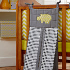 Little Maspar Printed Hippo Print Diaper Stacker Bag Yellow