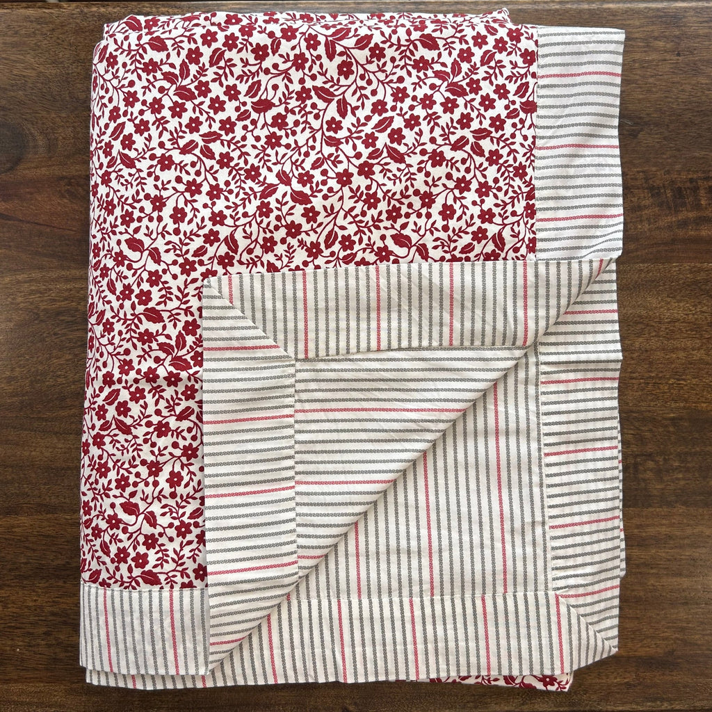 Sadyaska Single Bed Red Printed Premium Pure Cotton Reversible 1 Pcs Dohar