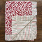 Sadyaska Single Bed Red Printed Premium Pure Cotton Reversible 1 Pcs Dohar