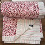 Sadyaska Single Bed Red Printed Premium Pure Cotton Reversible 1 Pcs Dohar
