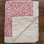 Sadyaska Double Bed Red Printed Premium Pure Cotton Reversible 1 Pcs Dohar