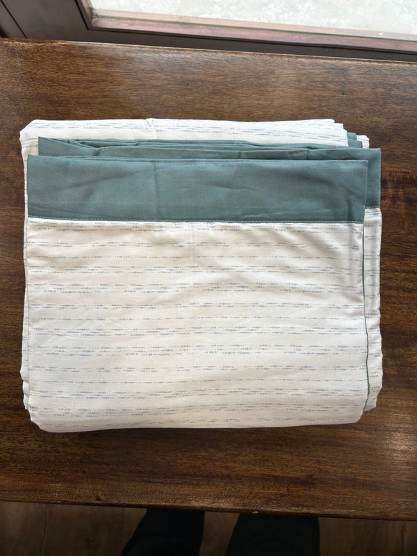 Sadyaska Single Bed Teal Printed Premium Pure Cotton Reversible 1 Pcs Dohar