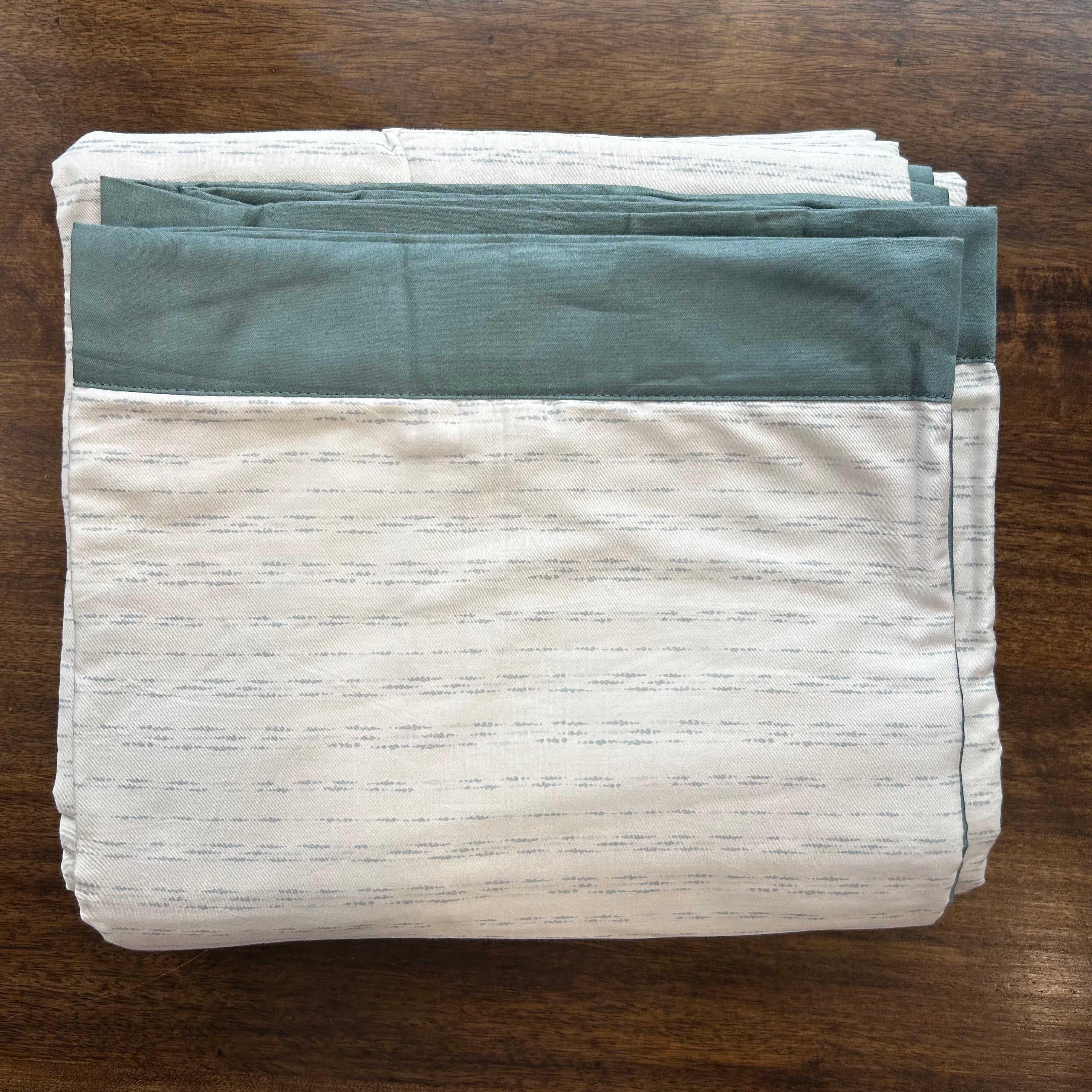 Sadyaska Double Bed Teal Printed Premium Pure Cotton Reversible 1 Pcs Dohar