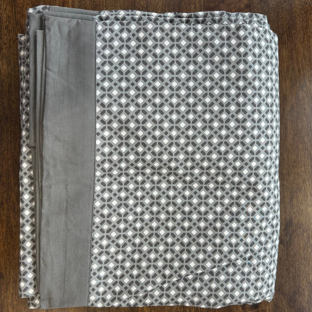 Sadyaska Double Bed Grey Printed Premium Pure Cotton Reversible 1 Pcs Dohar