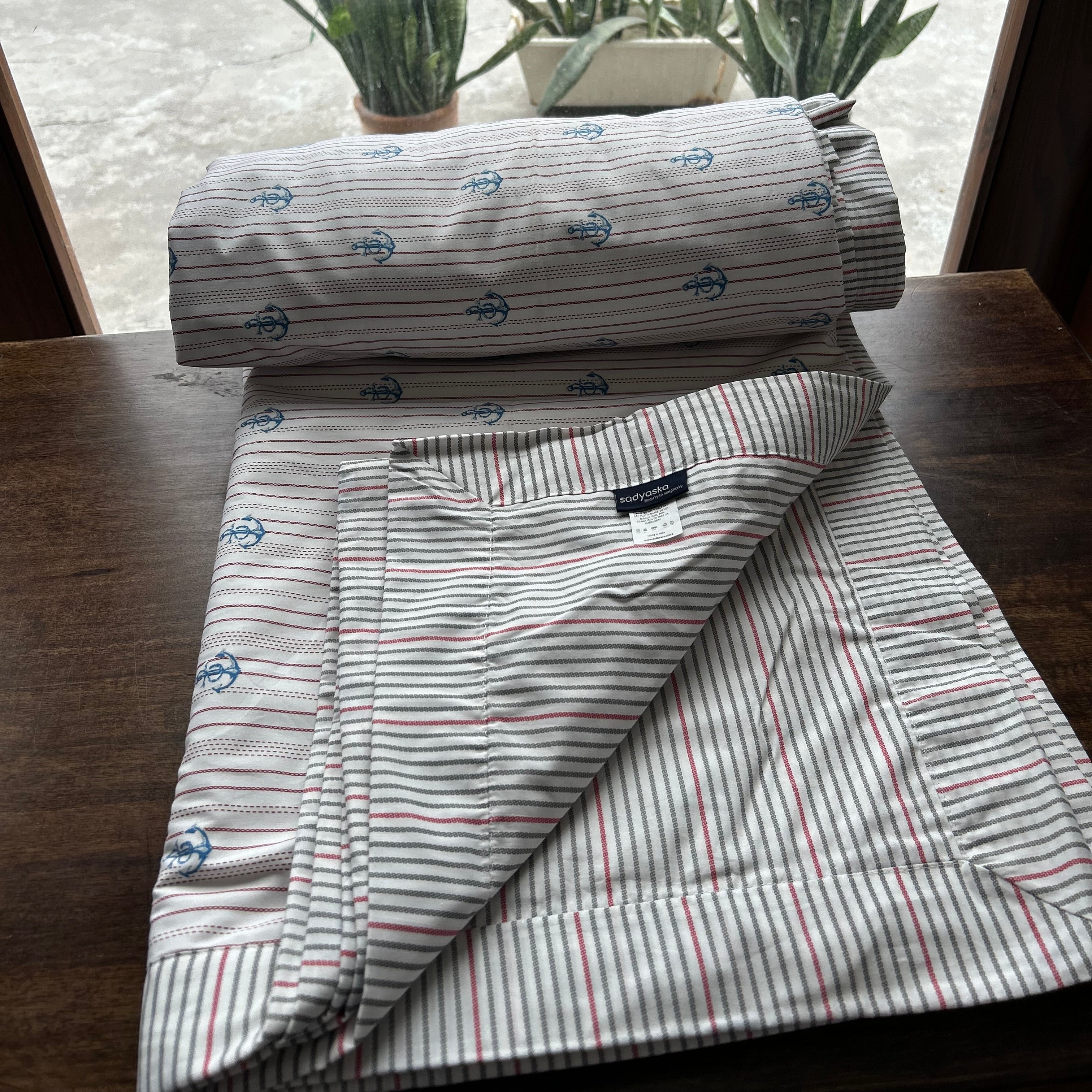 Sadyaska Double Bed Multi Color Printed Premium Pure Cotton Reversible 1 Pcs Dohar