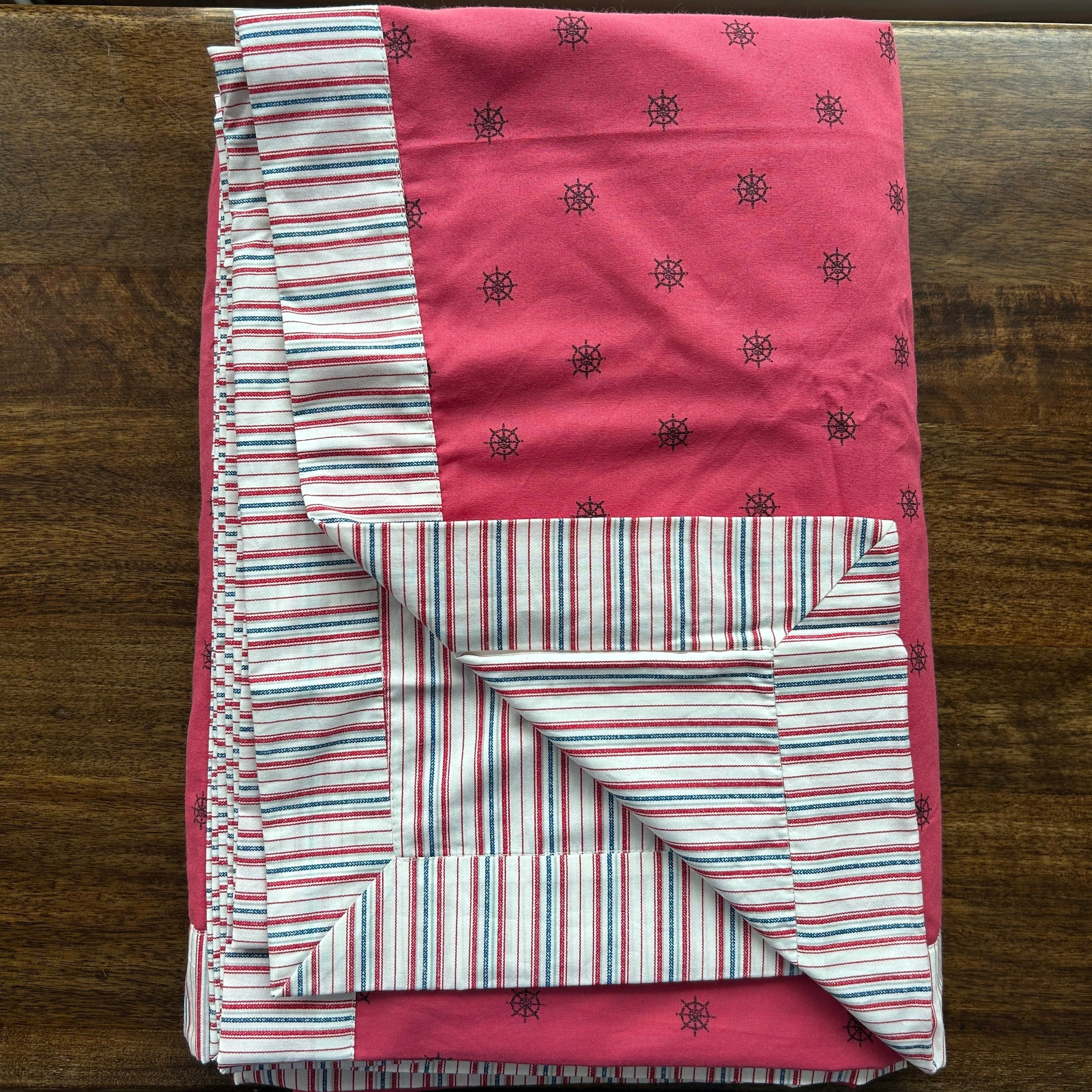 Sadyaska Single Bed Pink Printed Premium Pure Cotton Reversible 1 Pcs Dohar