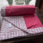 Sadyaska Single Bed Pink Printed Premium Pure Cotton Reversible 1 Pcs Dohar