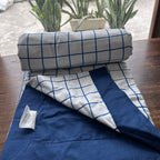 Sadyaska Single Bed Blue and White Printed Premium Pure Cotton Reversible 1 Pcs Dohar