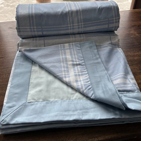 Sadyaska Single Bed Blue and White Printed Premium Pure Cotton Reversible 1 Pcs Dohar