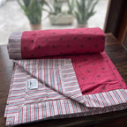 Sadyaska Double Bed Pink Printed Premium Pure Cotton Reversible 1 Pcs Dohar