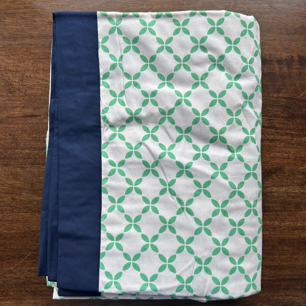 Sadyaska Single Bed Green and Blue Printed Premium Pure Cotton Reversible 1 Pcs Dohar