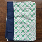 Sadyaska Single Bed Green and Blue Printed Premium Pure Cotton Reversible 1 Pcs Dohar