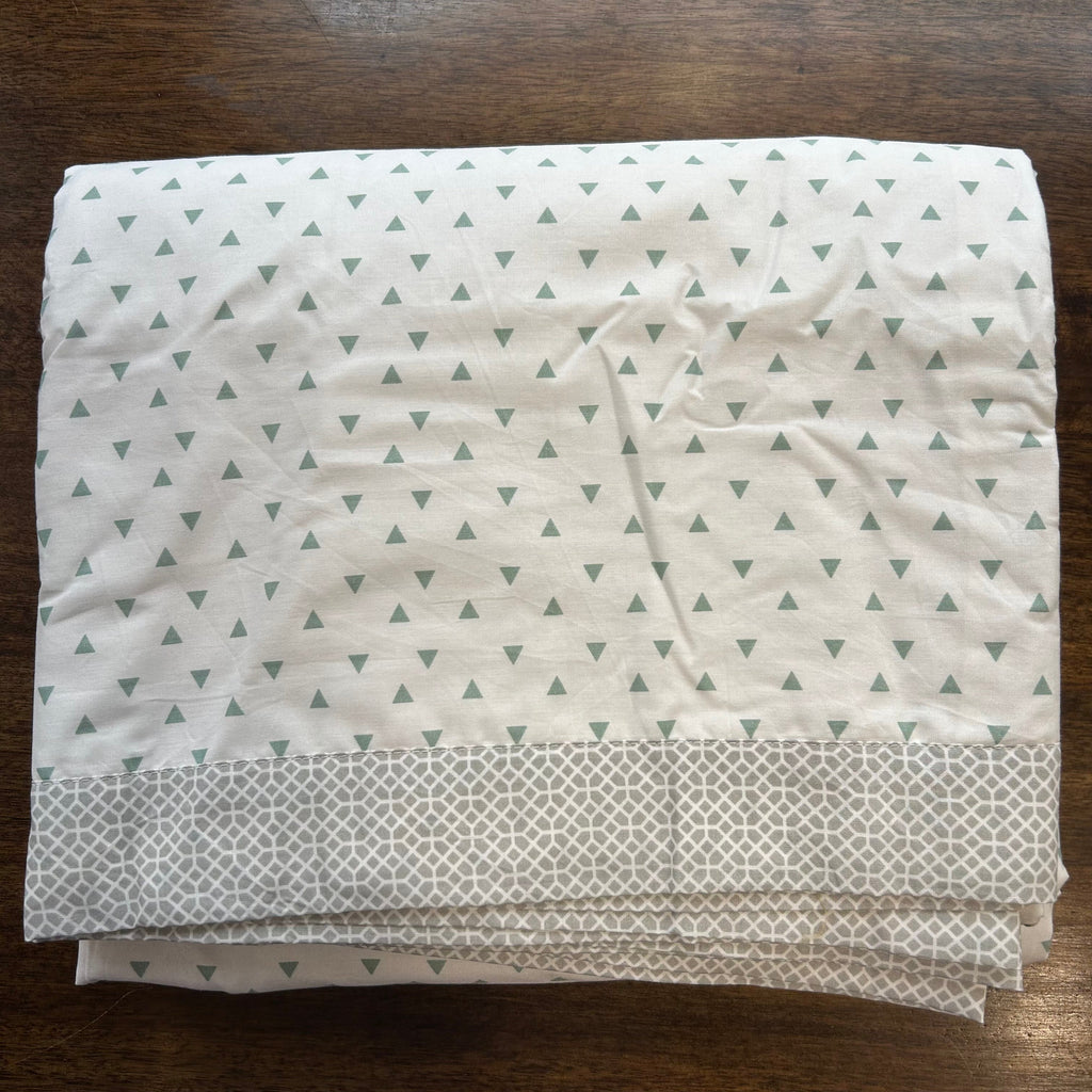 Sadyaska Double Bed Green and Grey Printed Premium Pure Cotton Reversible 1 Pcs Dohar
