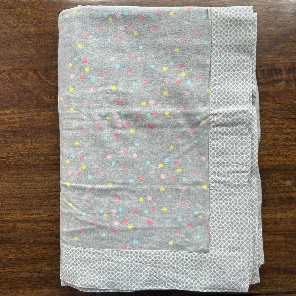 Sadyaska Single Bed Grey Dots Printed Premium Pure Cotton Reversible 1 Pcs Dohar