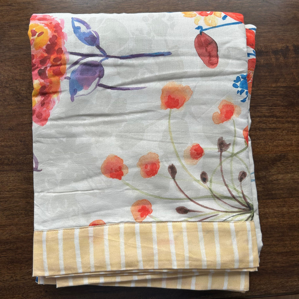 Sadyaska Double Bed Multi Color Floral Printed Premium Pure Cotton Reversible 1 Pcs Dohar