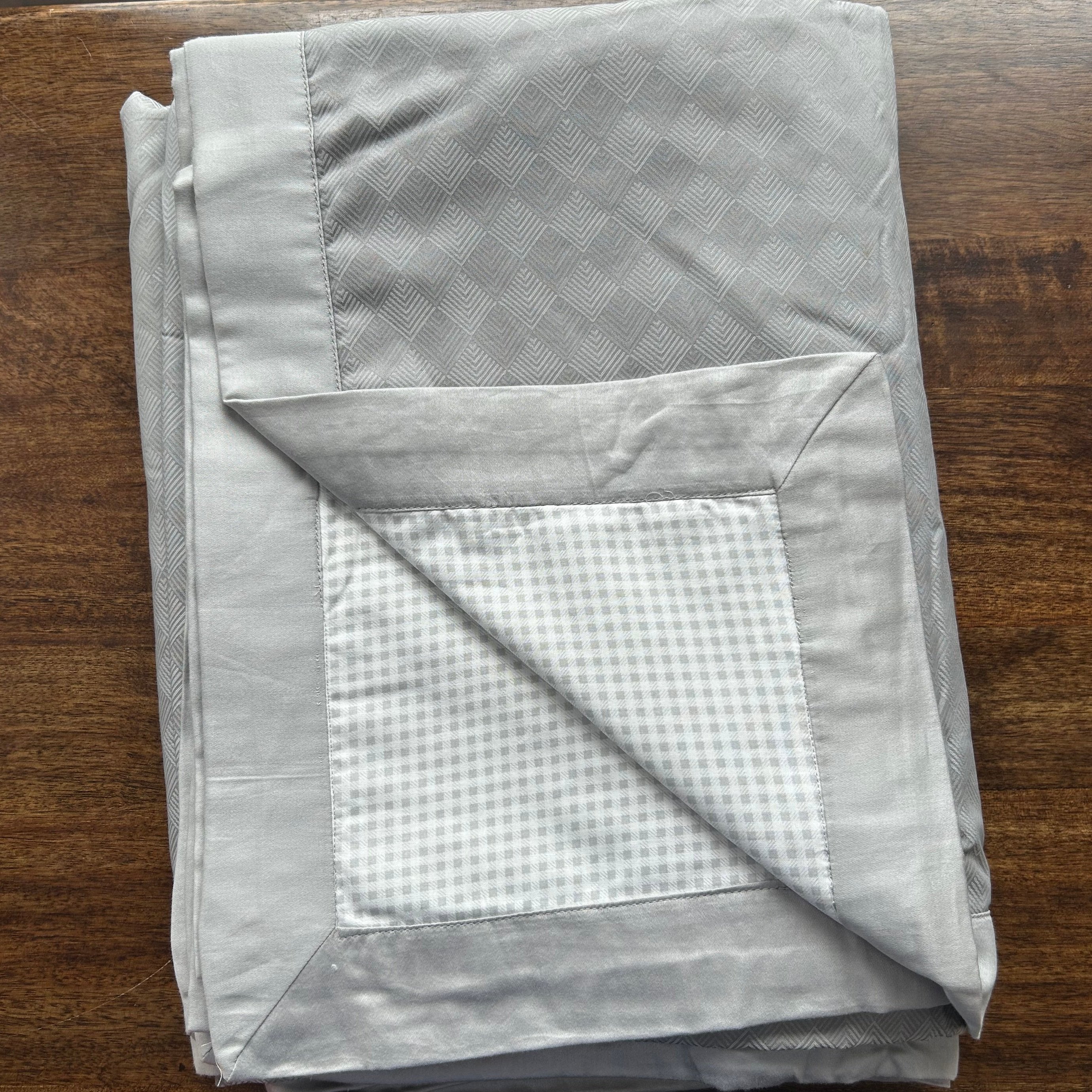 Sadyaska Single Bed Grey Printed Premium Pure Cotton Reversible 1 Pcs Dohar