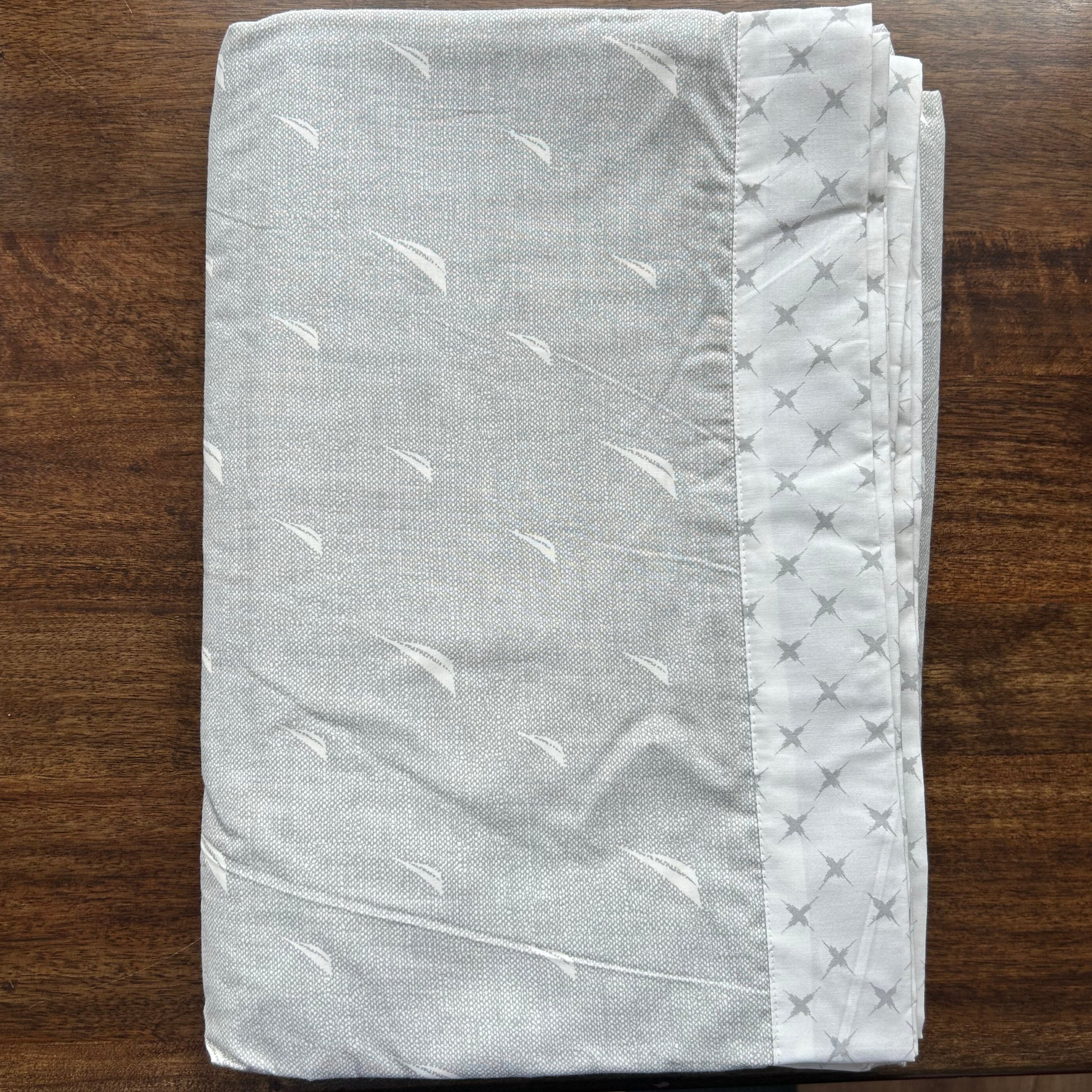 Sadyaska Single Bed Grey Printed Premium Pure Cotton Reversible 1 Pcs Dohar