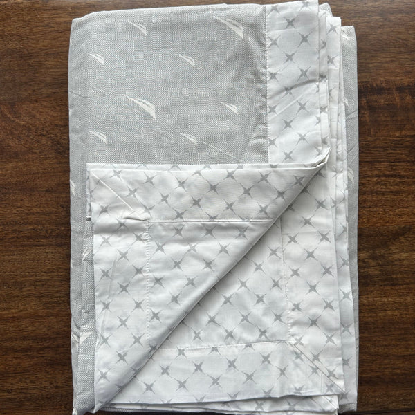 Sadyaska Single Bed Grey Printed Premium Pure Cotton Reversible 1 Pcs Dohar