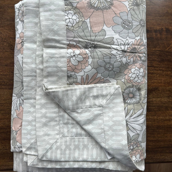 Sadyaska Double Bed Multi Color Floral Printed Premium Pure Cotton Reversible 1 Pcs Dohar