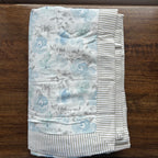 Sadyaska Single Bed Blue and Grey Floral Printed Premium Pure Cotton Reversible 1 Pcs Dohar