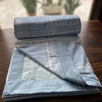 Sadyaska Double Bed Blue and White Printed Premium Pure Cotton Reversible 1 Pcs Dohar