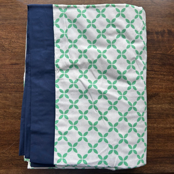 Sadyaska Double Bed Green and Blue Floral Printed Premium Pure Cotton Reversible 1 Pcs Dohar