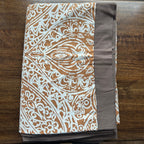 Sadyaska Single Bed Mustard Taupe Printed Premium Pure Cotton Reversible 1 Pcs Dohar