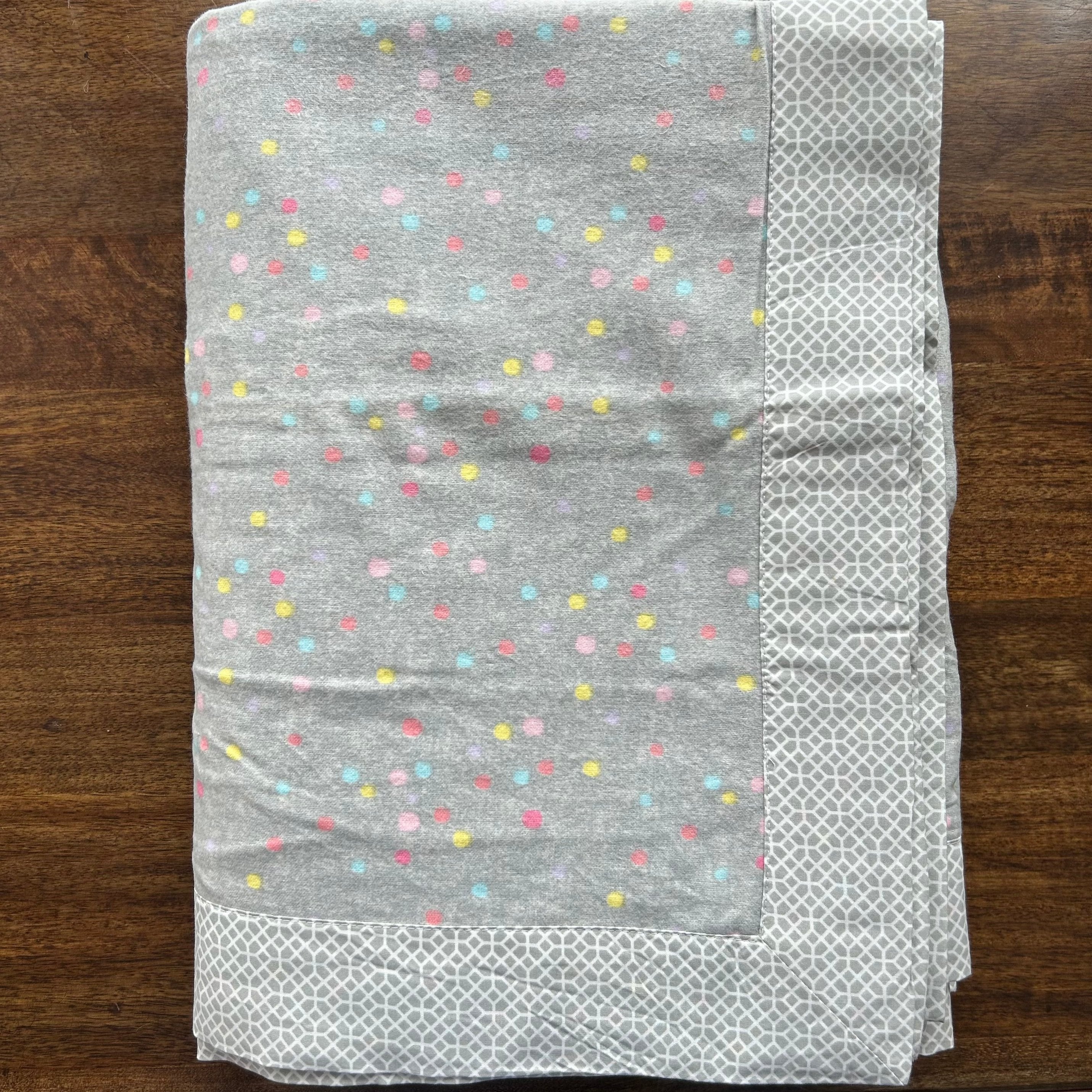 Sadyaska Double Bed Grey Dots Printed Premium Pure Cotton Reversible 1 Pcs Dohar