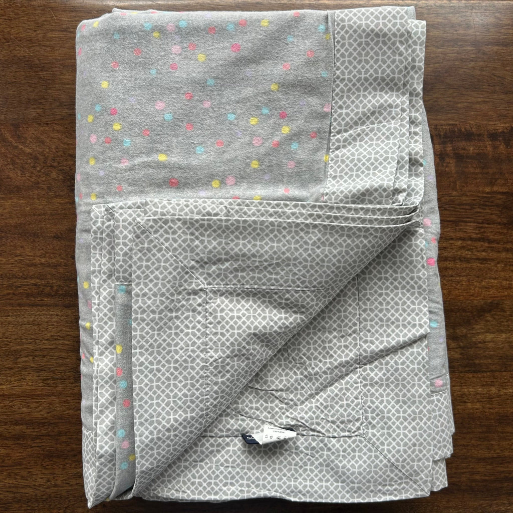 Sadyaska Double Bed Grey Dots Printed Premium Pure Cotton Reversible 1 Pcs Dohar