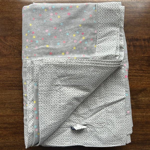 Sadyaska Double Bed Grey Dots Printed Premium Pure Cotton Reversible 1 Pcs Dohar