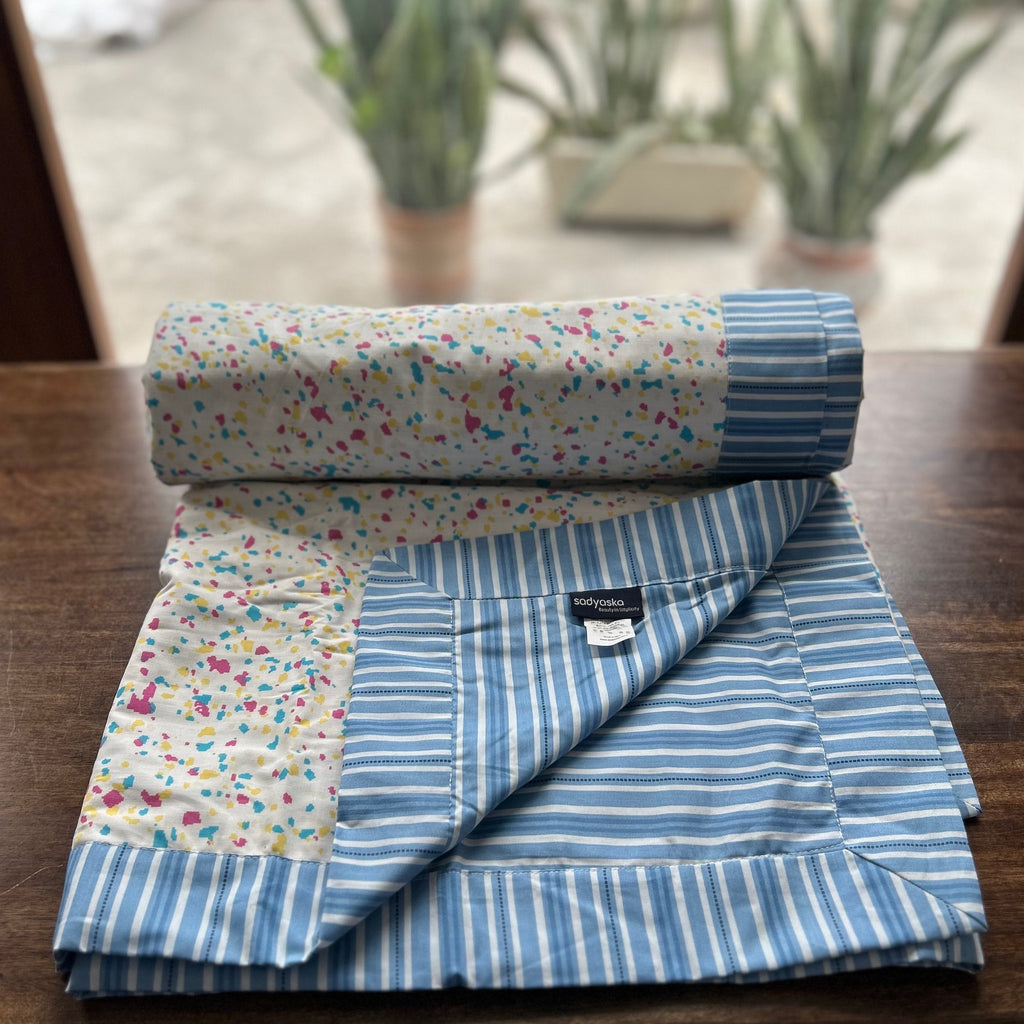 Sadyaska Double Bed Multi Color Printed Premium Pure Cotton Reversible 1 Pcs Dohar