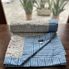 Sadyaska Double Bed Multi Color Printed Premium Pure Cotton Reversible 1 Pcs Dohar