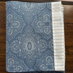 Sadyaska Double Bed Blue and White Printed Premium Pure Cotton Reversible 1 Pcs Dohar