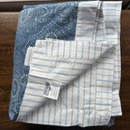 Sadyaska Double Bed Blue and White Printed Premium Pure Cotton Reversible 1 Pcs Dohar