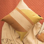 Sadyaska Chic Charm Cotton Embroidered Sand 16" X 16" 1 Pcs Cushion Cover
